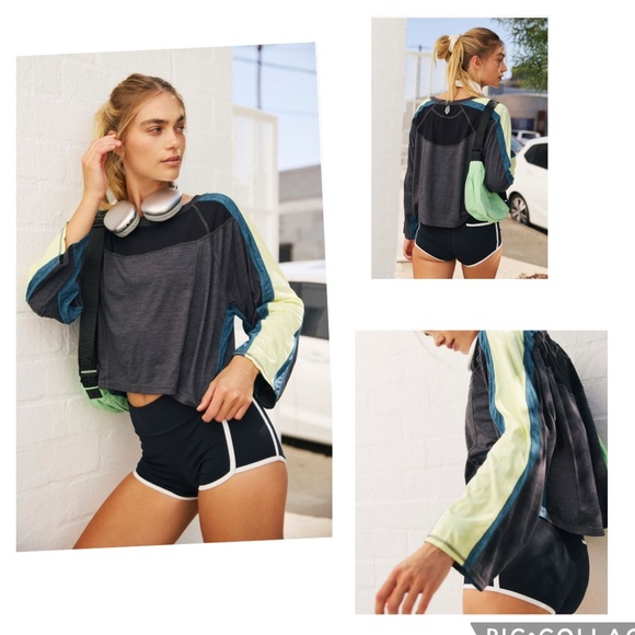 FP Movement by Free People Tops - Free People Movement Go For The Goal Long Sleeve Cropped Shirt Size L Colorblock